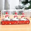 Christmas Craft Gift Candle with Painted Decoration Cartoon Snowman Tree Model Candle Xmas Holiday Home Tabletop Decor Ornament