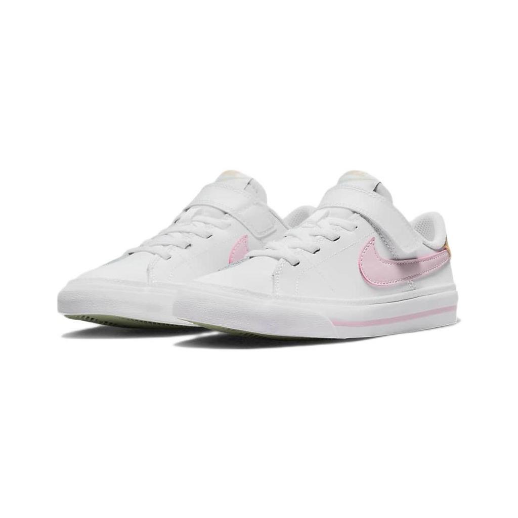 Nike Court Legacy PS Bílé Růžové Pěnové Dětské Tenisky Sezamový Medový meloun DA5381-115