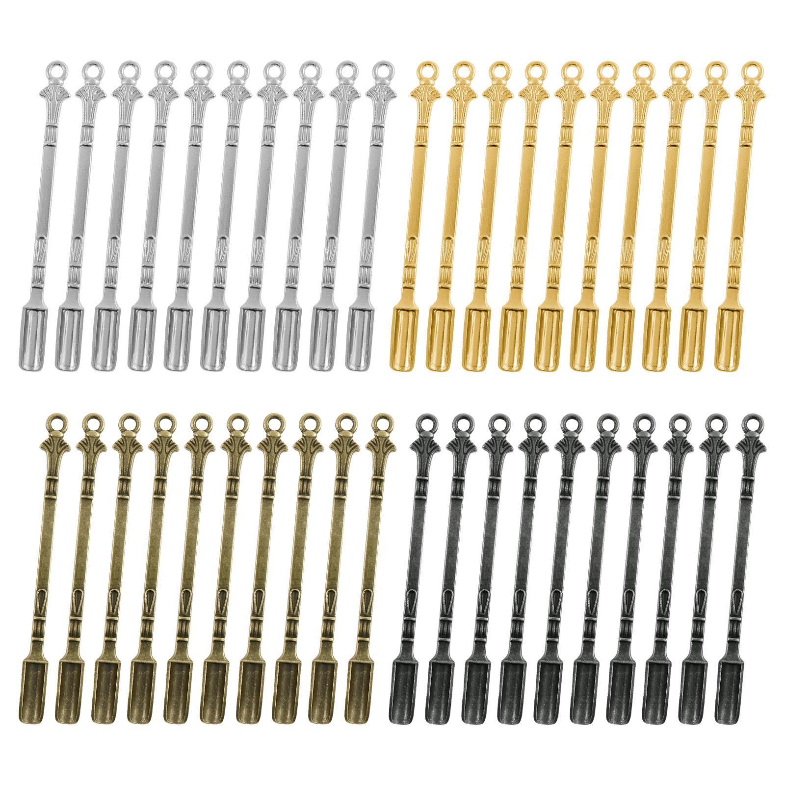 40 Pcs Mini Shovel Spoons Multi-functional Zinc Alloy Tiny Shovel Spoons Seasoning Spoon Set for Coffee Tea Kitchen Accessories