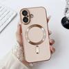 For iPhone 16 Pro 15 14 Plus 13 12 Pro Max 11 Electroplating with Lens Flims for Magsafe Magnetic Shockproof Soft Tpu Plain Color Slim Case Cover