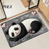 Cute Animal Pattern Bath Mat Mat, Quick Dry Super Absorbent Bathroom Rug, Non-slip for Wood Floors Diatomaceous Earth Rug Home Entrance Kitchen Decor