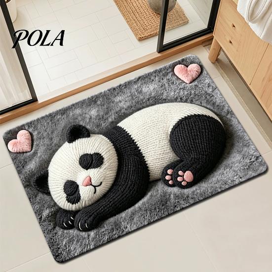 Cute Animal Pattern Bath Mat Mat, Quick Dry Super Absorbent Bathroom Rug, Non-slip for Wood Floors Diatomaceous Earth Rug Home Entrance Kitchen Decor