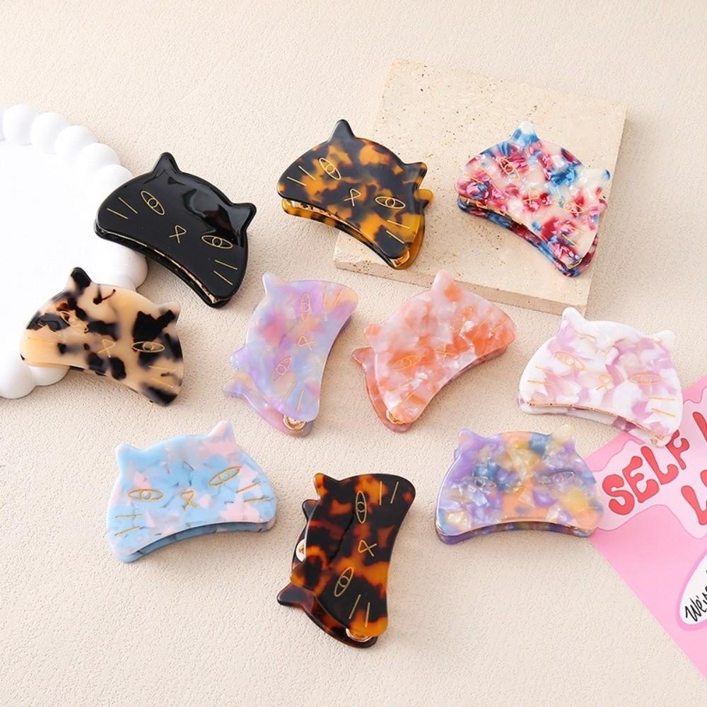 Big Animal Acetate Hairpin Metal Tooth Claw Clip Elegant Grab Clip