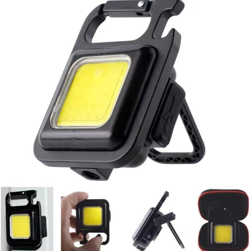 1PC Mini LED COB Flashlight, Rechargeable Keychain Small Flash Light, Portable Emergency