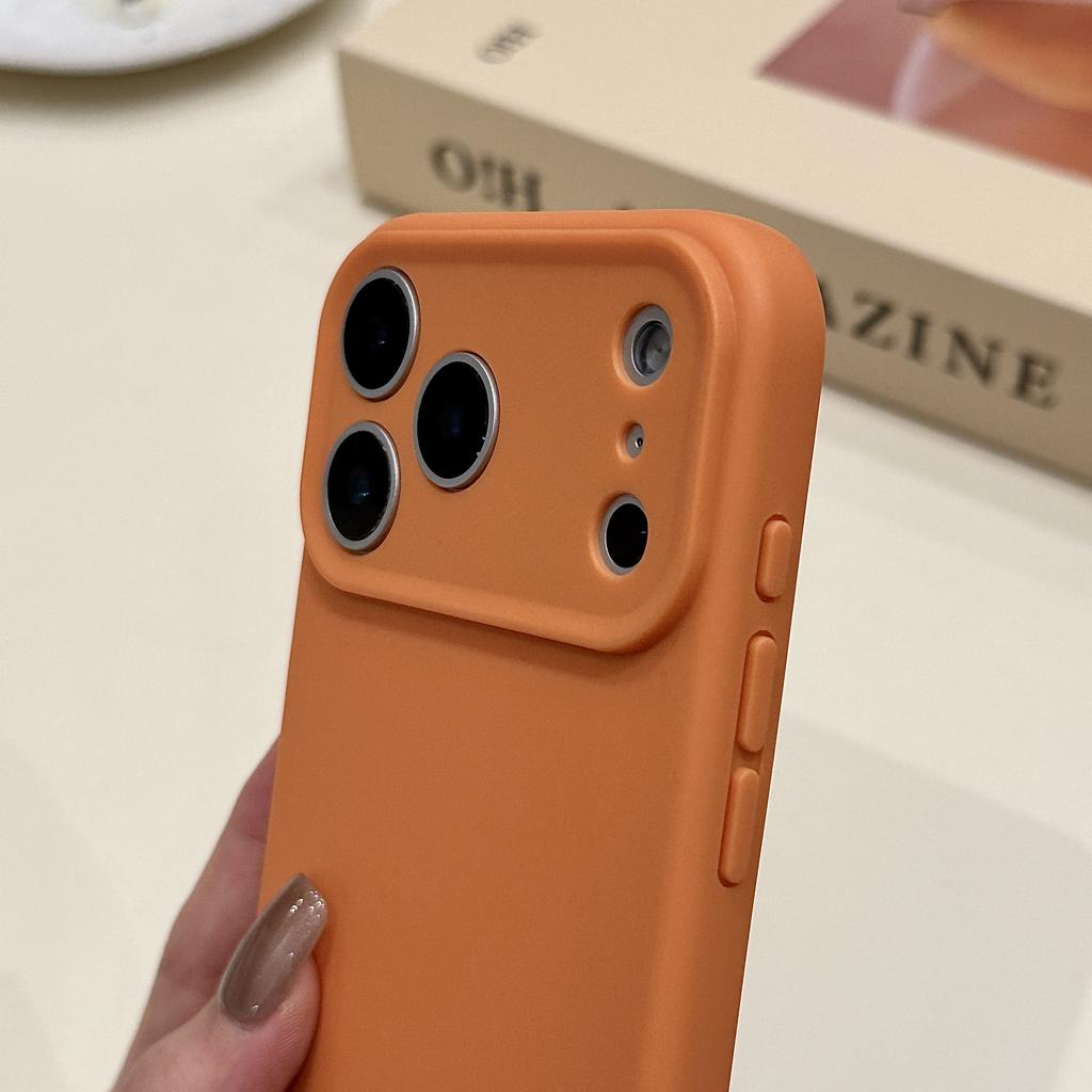 Silicone Shockproof Phone Case for Iphone 17 Air 16 Pro Max 15 Plus 14 Pro 13 12 11 Camera Lens Protective Minimalist Fully-Covered Frosted Cover