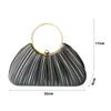 Luxury Multi Color Wrinkled Banquet Bag Handmade Wrinkle Evening Bags Circular Handbag Women Bolsa mujer  Sac femme