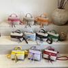 Color Block Design Large Capacity Box Bag Fashionable Single Shoulder Crossbody Handbag for Women KTB