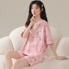 Summer Hot-Selling Women's Pajamas Short Sleeve Shorts Cartoon Round Neck Style Wearable Homewear Girl's Set