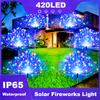 420LED Solar Firework Lights Outdoor IP65 Waterproof Solar Garden Flower Lights With 8 Lighting Modes Light
