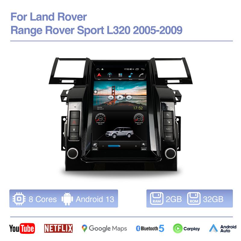 12.1inch For Range Rover Sport L320 2005-2009 Car multimedia player GPS navigation radio Android 13 8Core 8+128G Carplay 4G AUTO