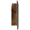Vidaxl Bathroom Cabinet with Mirror, Smoked Oak, 60X12X45 Cm