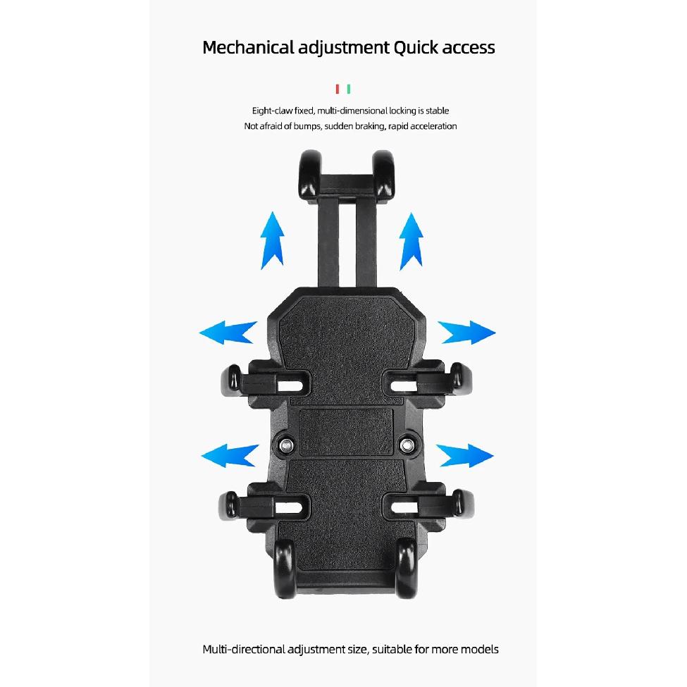 Moto Motorcycle Phone Mount Handlebar Holder Shockproof GPS Bracket Motorbike Scooter Universal Anti-vibration Smartphone Clamp