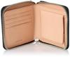 Aries Men's Cordovan Bifold Wallet with Round Zipper, Black