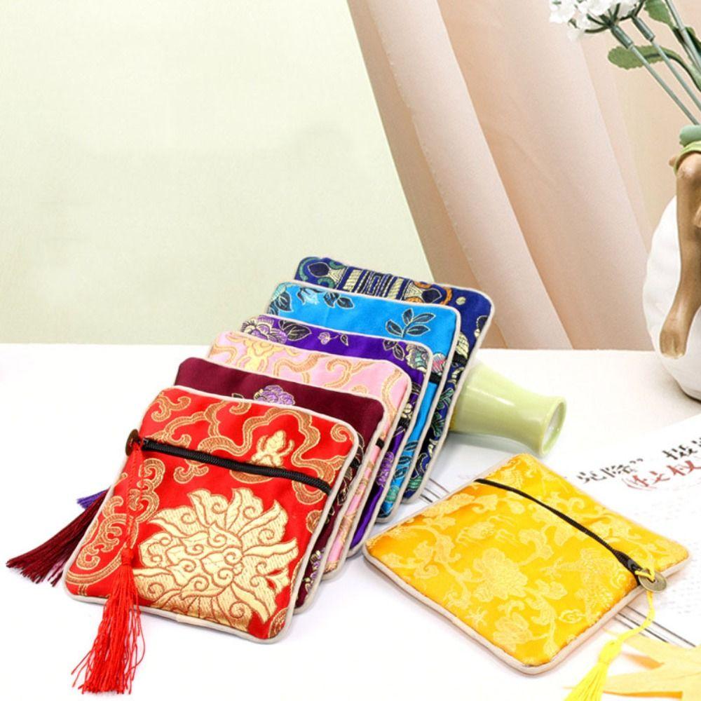 

Cloth Jewelry Organizer Small Coin Purse New Jewelry Storage Bag червоний