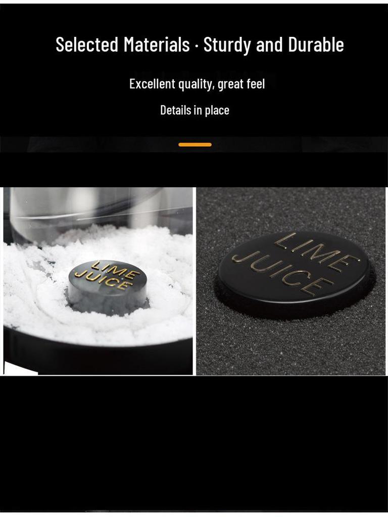 Dreischichtige Kunststoff-Cocktail-Randbox - Salz, Zucker, Gewürz mit individuellem Logo
