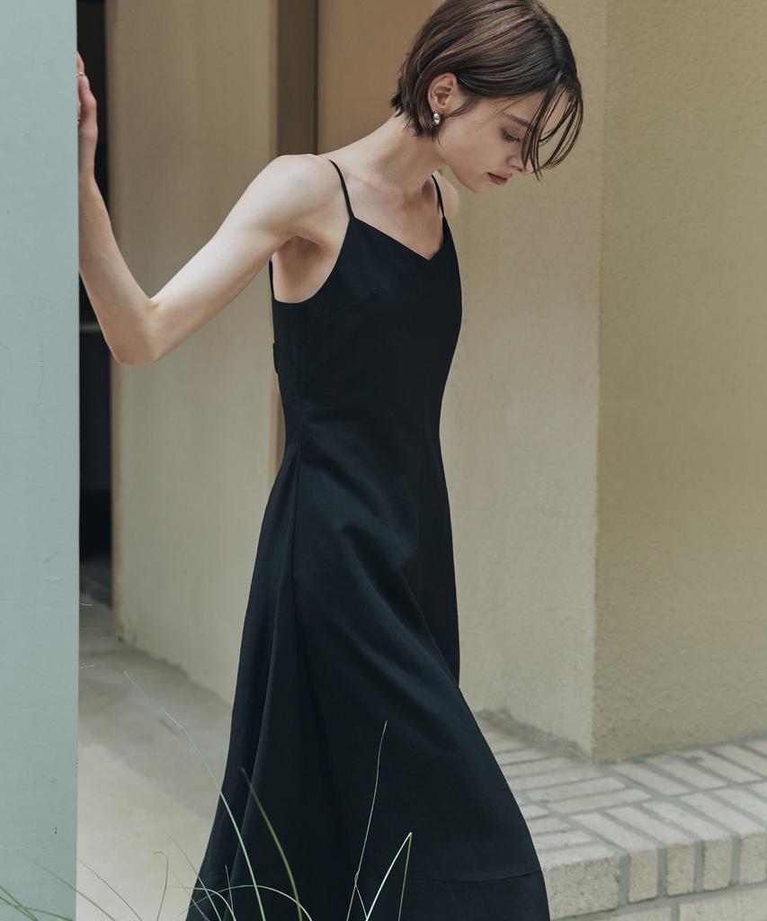 ZEROSTREET Lezero Cotton Linen Dress / Black
