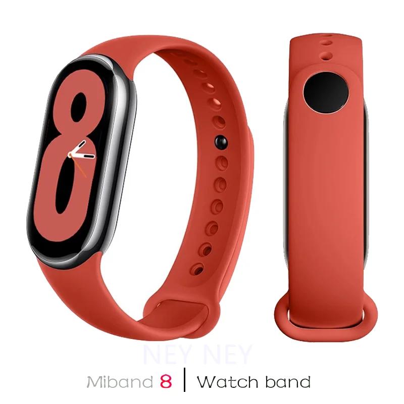 Sportarmband für Xiaomi Mi Band 8-9 NFC Armband Ersatz miband8 Silikonarmband Smartband 8 wasserdicht Uhrenarmbänder Zubehör