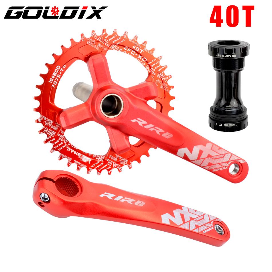 Mechanizm korbowy do roweru górskiego RIRO XT Mtb Hollowtech ramiona korby do zintegrowanej świecy rowerowej Pe 2 korony 104bcd korbowody