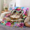 Couverture en Flanelle Imprimée Hiboux, Haute qualité Confortable pour Toutes les Saisons, Décoration de Maison, Chaleur et Confort, Parfait pour les Cadeaux de Noël