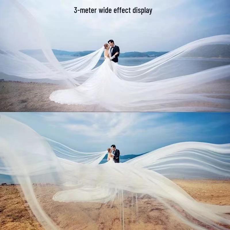 3-Meter Ultra-Wide Mesh Wedding Veil and Decoration Net