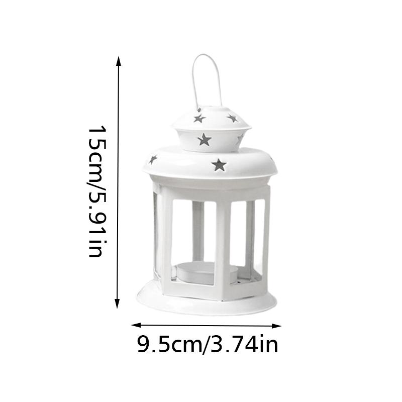 1PC Durable Safe Environmentally Friendly Sturdy Romantic Retro Atmosphere Iron Table Decoration Hand-held Candle Holder 15X9.5CM