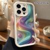 Phone Case: 2D Flat Design Suitable for iPhone 18 17 16 15 14 13 Pro Step Protection Case, Gradient Laser, Christmas and Halloween Gifts