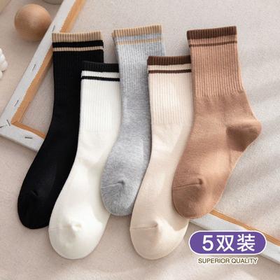 Socks Women'S Mid-Tube Cotton Socks Men'S Trendy Couple High-Waisted Sports Stockings Women'S