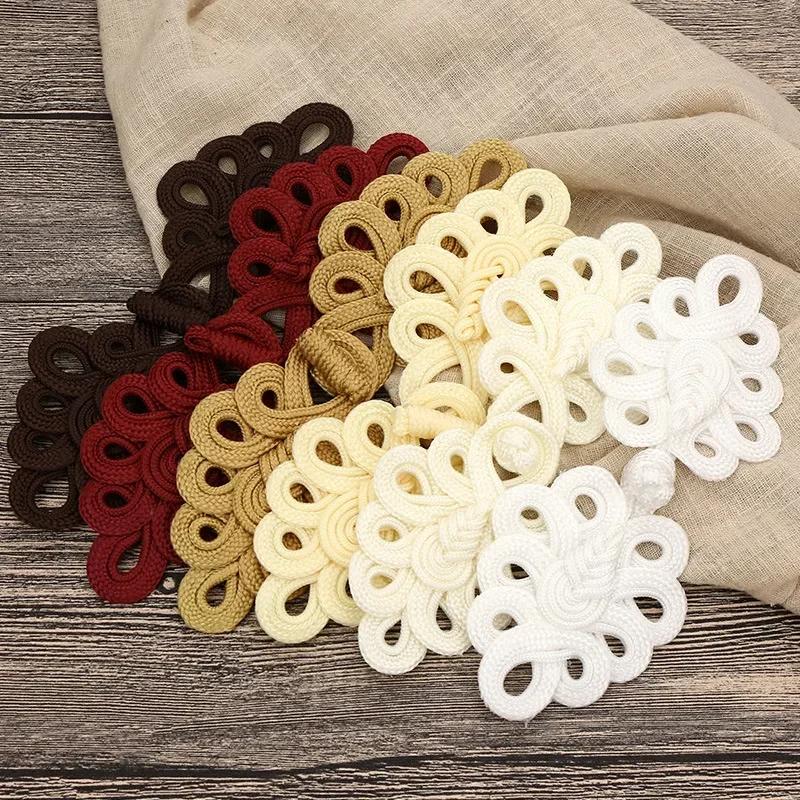 1 Pair Handmade Chinese Frog Closure Buttons Knot Cheongsam Traditional Handcraft Accessories