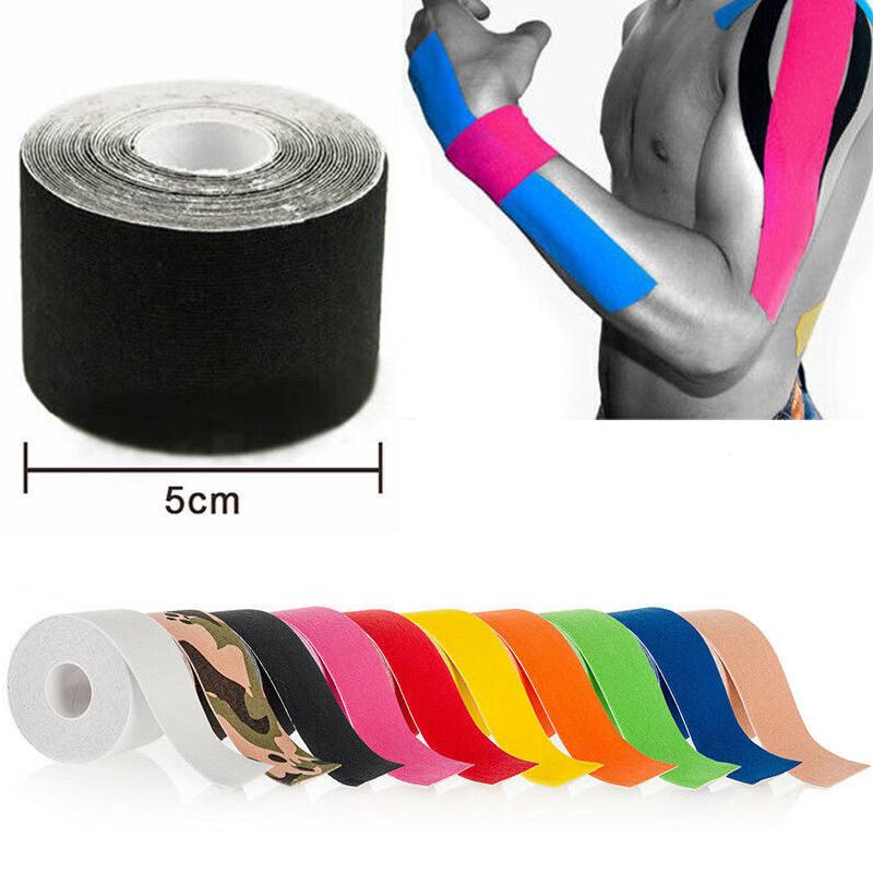 

5 м кинезиологическая физио лента для фиксации мышц колена Rocktape для здоровья, ухода за телом, спорта 3.8cm*5m камуфляж зеленый