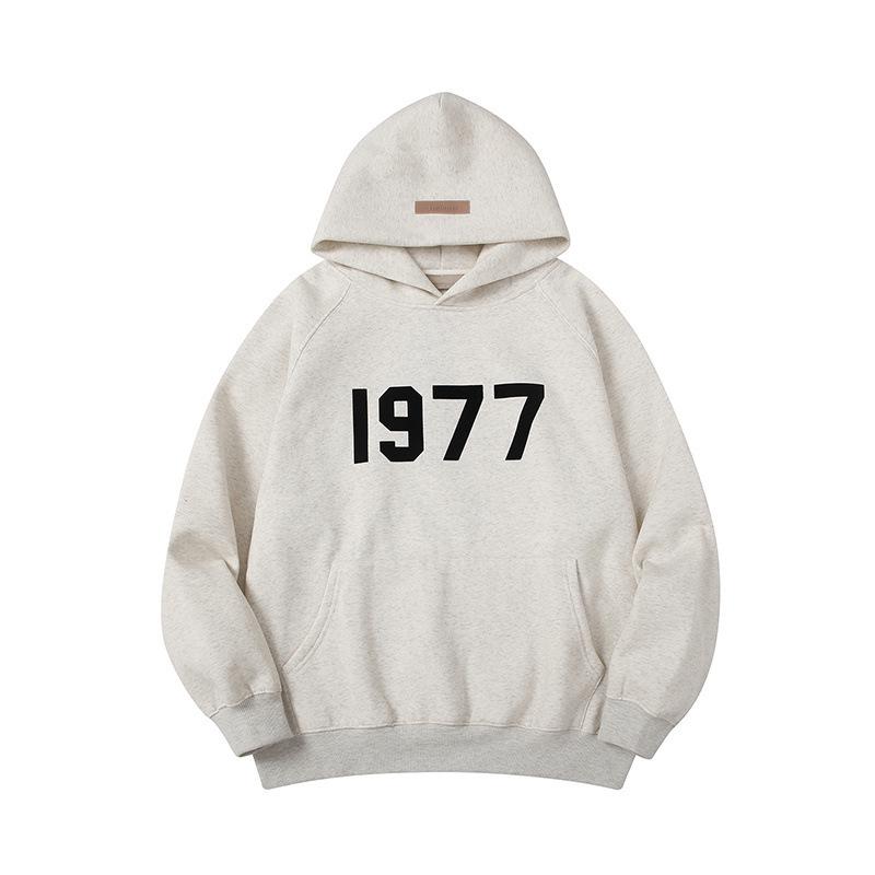 Cross Essentials Zweifarbiger Beflockter Hoodie Sweatshirt für Damen & Herren
