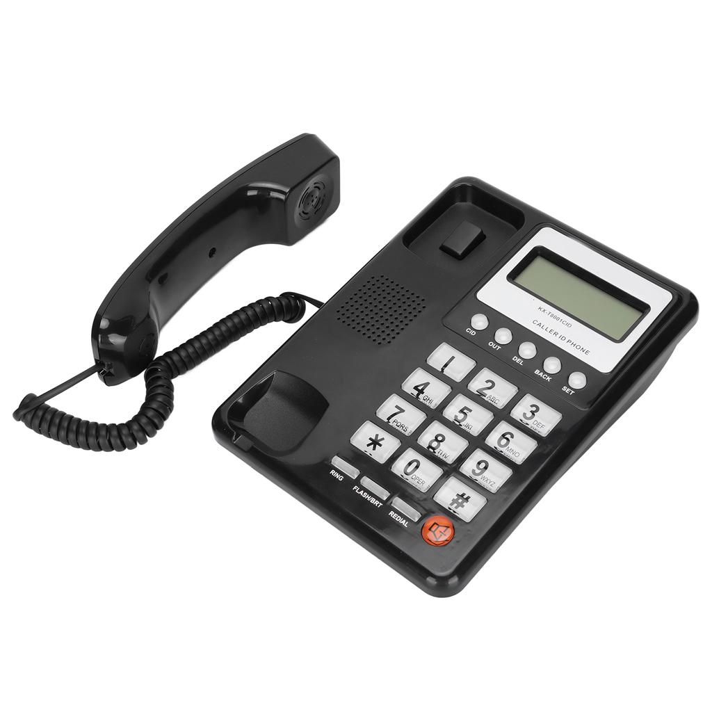 KXT8001CID Corded Telephone Caller ID Semi Hands Free Clear Display Office Telephone for Home Hotel Office(Black )