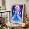 Chibi Starry Ice Elsa New Pearl-Inlaid Frameless Art | Handmade Pearl Craft, Dreamy Starry Ice Theme, for Cute Girly Frozen Style Home Decor
