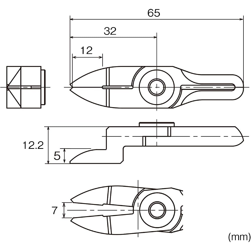 VESSEL (VESSEL) NY10RAH Sliding Air Nipper Horizontal Blade/GT-NY10 Resin Crank Blade (Reverse Bl...