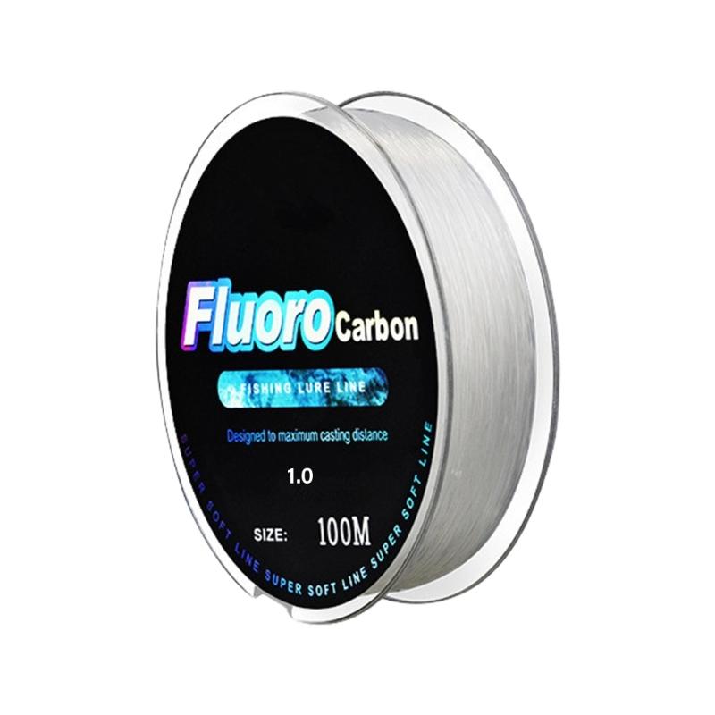 0.14mm-0.5mm Fluorocarbon Coating Fishing Line 4.13-34.32LB Monofilament Line 100m Fast Sinking Line Abrasion Resistant