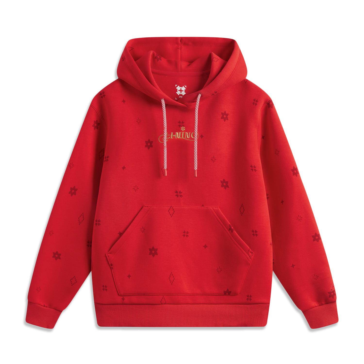 Li-Ning Women s Lifestyle Series Pullover Hoodie Red AWDV184-6 XS