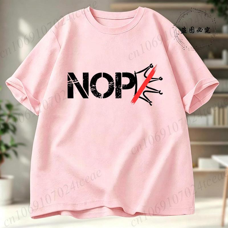 Summer Funny Nope No Kings Unisex Unisex Tshirt Short Sleeve Tee Clothing Casual Hip Hop Streetwear Fashion Trendy Tees Tops