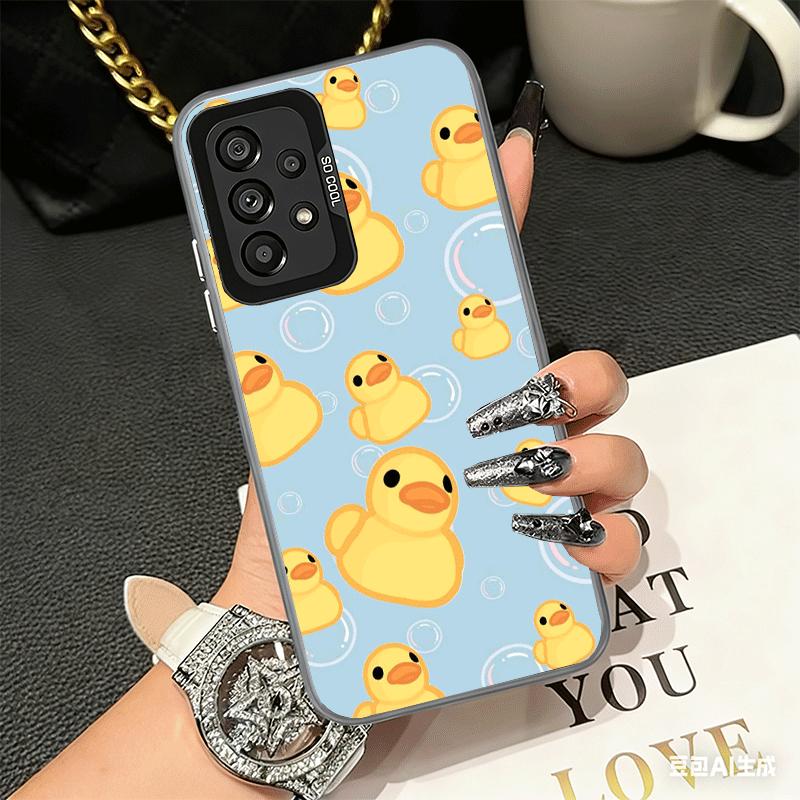 Funny Cute Cartoon Duck Shockproof Phone Case for Samsung A17 A16 A15 A14 A37 A57 A36 A56 A26 A35 A55 A25 A34 A54 A24 A13 A23 A3