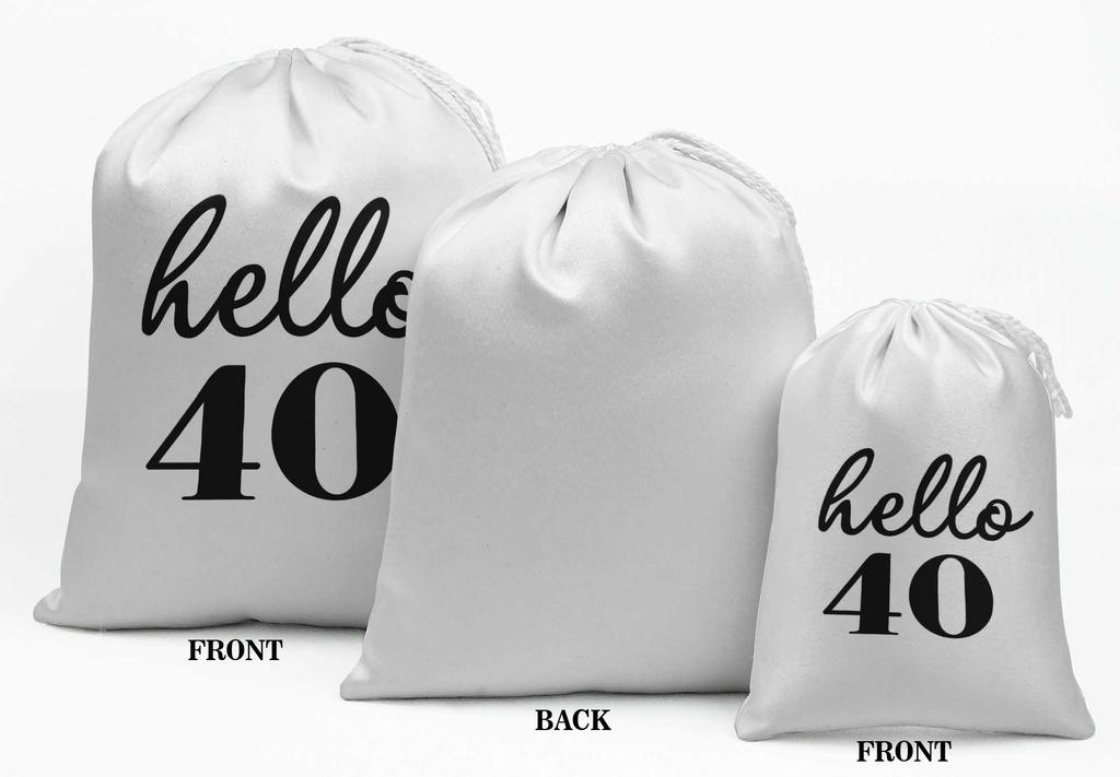 Darling Souvenir Black Number Birthday Custom Party Supplies Favor Bags Gift Pouches 15