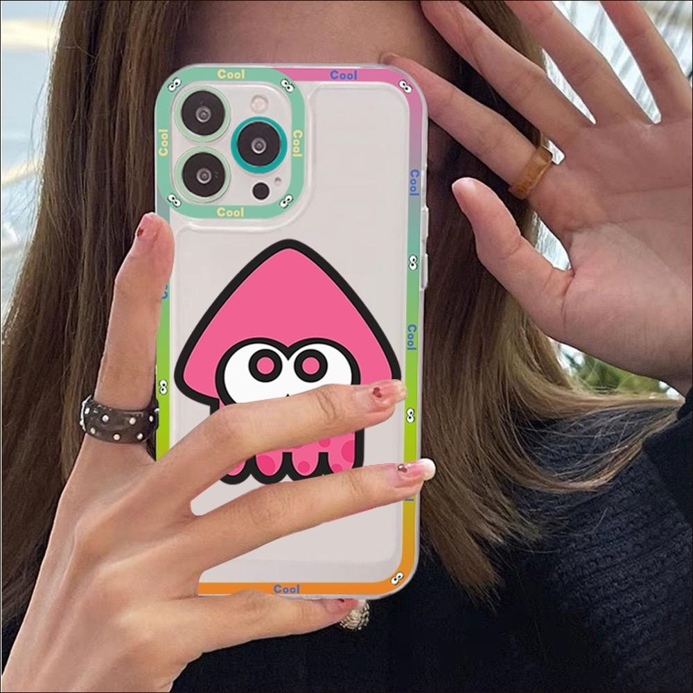 Splatoons Phone Case For iPhone 14 13 12 11 Pro Max Mini X Xs XR 6 7 8 Plus SE 2020 Transparent Case