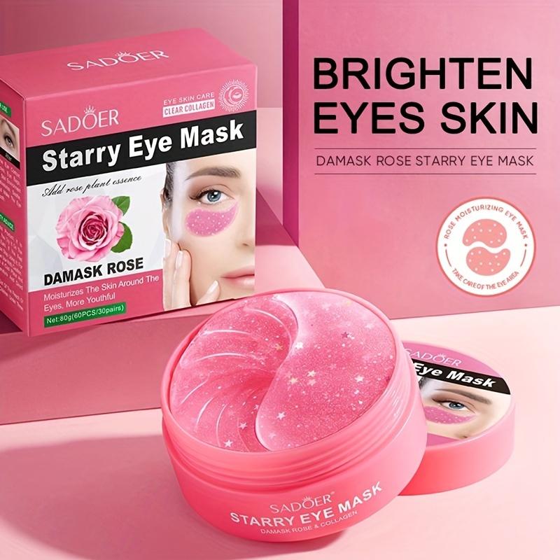 60pcs SADOER Rose Starry Collagen Eye Mask Anti Dark Circles Remove Eyes Bags Moisturizing Firming Eye Patches Eyes Skin Care