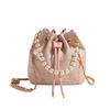 South East Asia shoulder messenger bag new Chinese embroidery bucket bag small fragrant wind pearl chain national style handbag