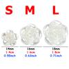 50PCS 14-18mm White Rose Pearl Buttons Pre-Drilled Hole Simple Elegant Versatile Decor Accessories DIY Clothing Craft Projects