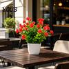 Pflegeleichte Mini-Pflanze, Simulierte Topfpflanzen, Eukalyptus- und Kamelienknospen-Pflanze, Wartungsfreie Kleine Dekor-Kunstpflanzen für Schreibtisch, Fensterbank