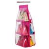 6 Pockets Hanging Bag Purse Storage Organizer Wardrobe Closet Rack Hangers Tool