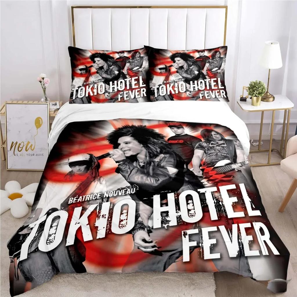 Tokio Hotel 3d Printing Rock Band All Season Duvet Cover Bedding sets Soft Quilt Cover and Pillowcases Single_Double_Queen_King