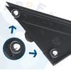 APPERFiT Fiat 500 Door Mirror Flag Cover Molding (Matte Black) Left Driver & Right Passenger Side Compatible With 2012- Fiat 500 Replaces 1SJ85KX7AA