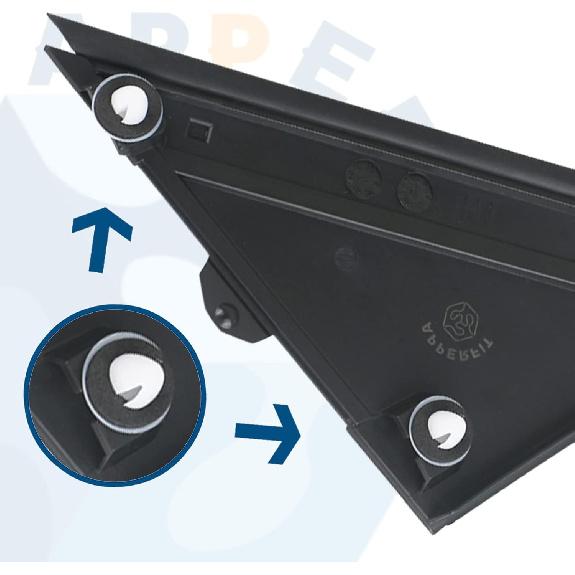 APPERFiT Fiat 500 Door Mirror Flag Cover Molding (Matte Black) Left Driver & Right Passenger Side Compatible With 2012- Fiat 500 Replaces 1SJ85KX7AA