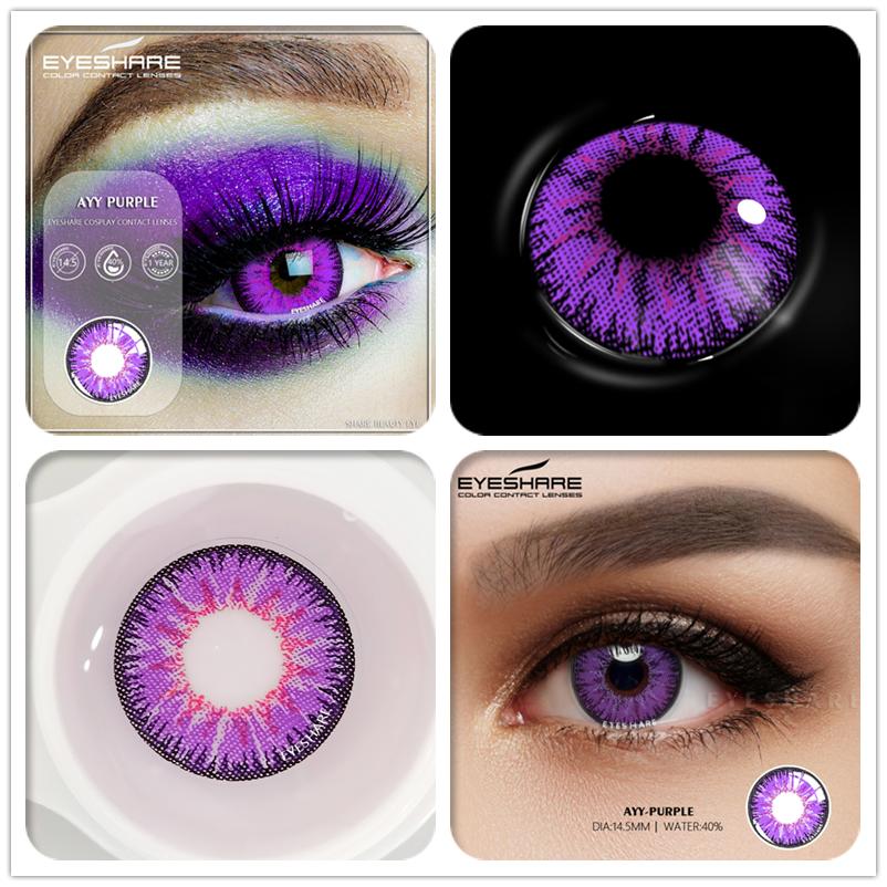 Eyeshare Cosplay Farbkontaktlinsen für Augen Ayy-Serie Kontakt-Make-up Sharingan Beauty Rote Kontaktlinsen Augenkosmetik Farblinsenaugen