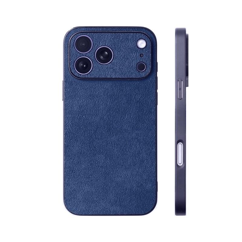 Precise Lens Hole Alcantara Phone Case for iPhone 17 Pro Max Air 16 Pro 15 14 Plus 13 12 Mini 11 Silicone Edge Full Coverage
