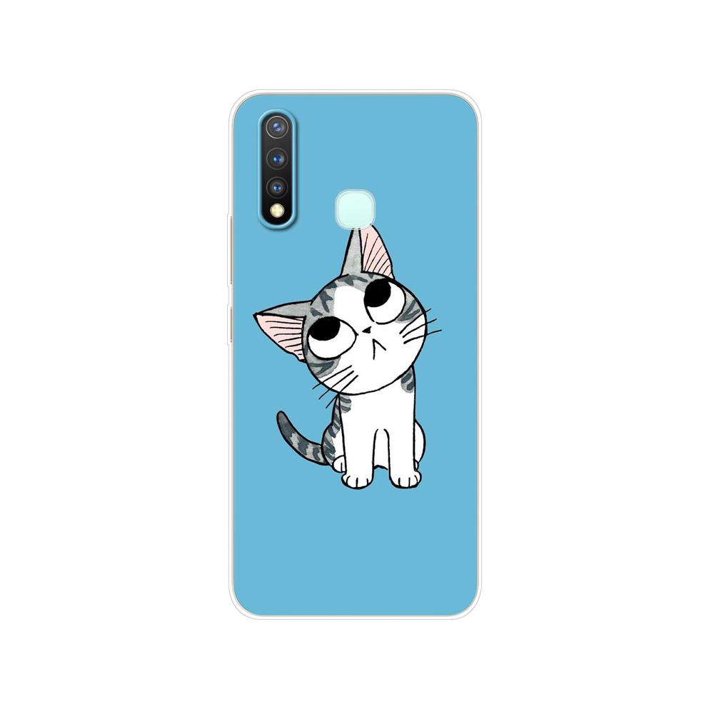 Dla Vivo Y19 Case 6.53 ''miękki TPU silikonowy pokrowiec dla Vivo Y19 Y 19 VivoY19 Case tylna obudowa telefonu zderzak ochronny Shell Bag Coque